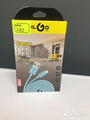 Кабель USB AM-Type-C 2 м klgo S-52(новый) Кабель USB AM-Type-C 2 м klgo S-52(новый)