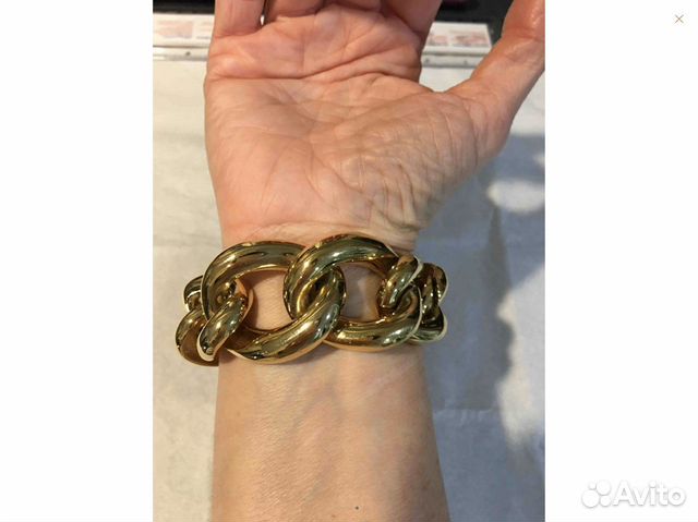 Оригинал Браслет Givenchy золотой широкая цепь Оригинал Браслет Givenchy золотой широкая цепь