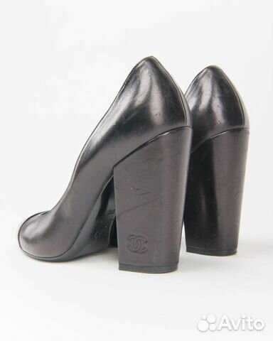 Chanel Кожаные туфли с лаковым мысом Chanel Кожаные туфли с лаковым мысом
