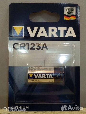 Батарейка литиeвая Varta CR123 3V Батарейка литиeвая Varta CR123 3V
