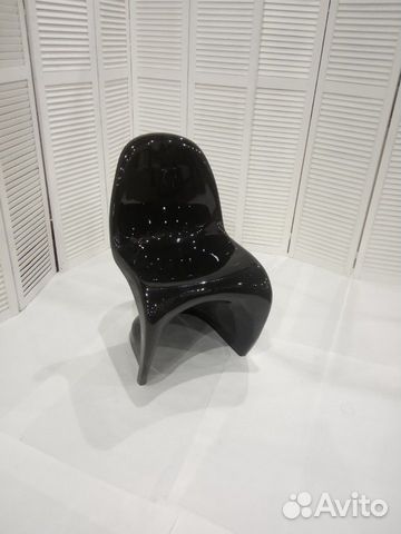 Стул Panton Chair черный, белый