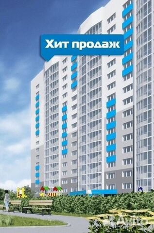 2-к квартира, 58 м², 2/17 эт.