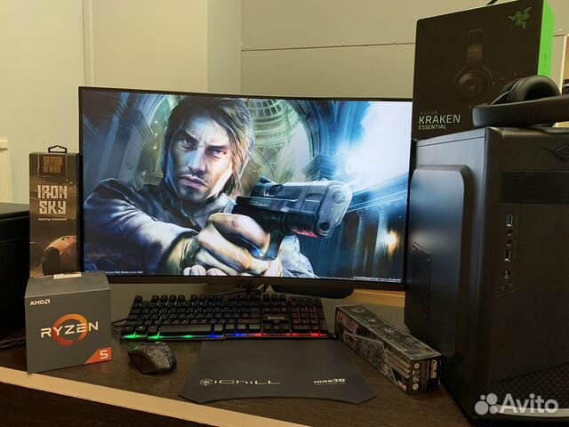 Игровой Ryzen 5 2600 GTX 1060 3gb 8GB SSD 120gb