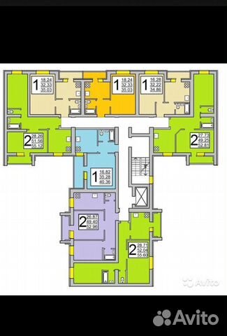 2-к квартира, 53 м², 4/10 эт. 2-к квартира, 53 м², 4/10 эт.