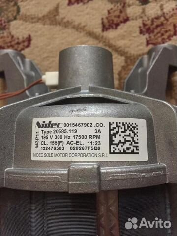 Мотор Nidec type 20585.119 для с/м Electrolux Мотор Nidec type 20585.119 для с/м Electrolux