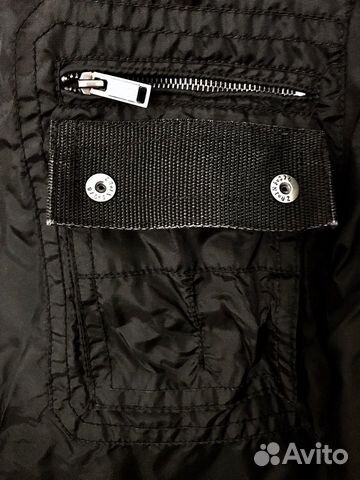 Куртка осенняя тканевая чёрная Zara Man, р-р L