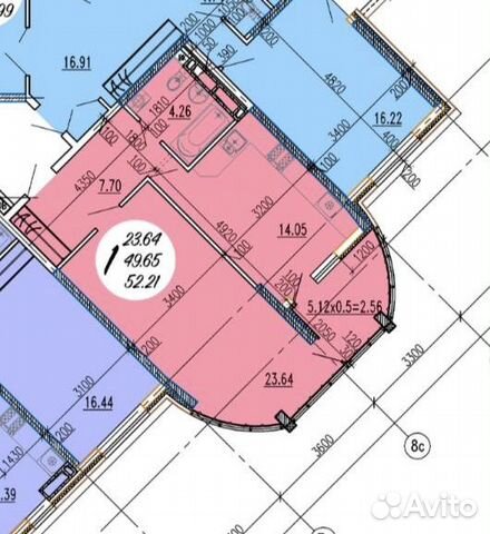 2-к квартира, 55 м², 19/24 эт.