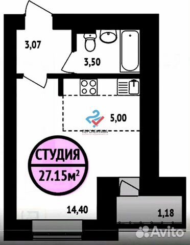1-к квартира, 27.2 м², 8/16 эт.