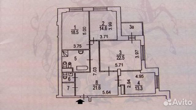3-к квартира, 106 м², 10/23 эт.