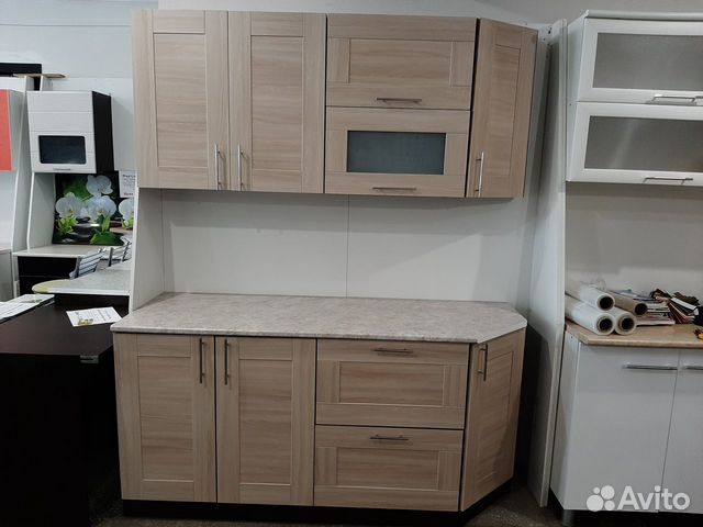 Кухонный гарнитур 1,7 м лдсп ясень шимо светлый