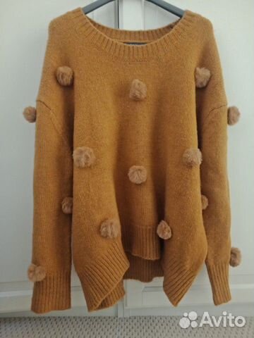 Новый горчичный свитер Zara oversize