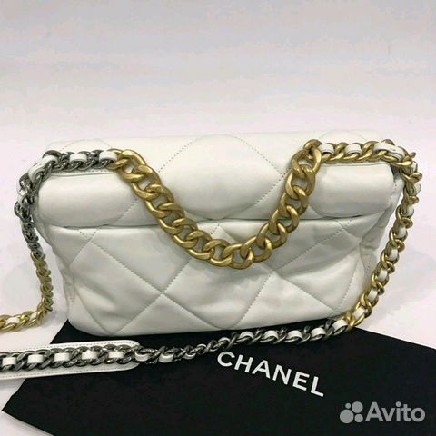 Сумка-конверт Chanel 19 30см белый