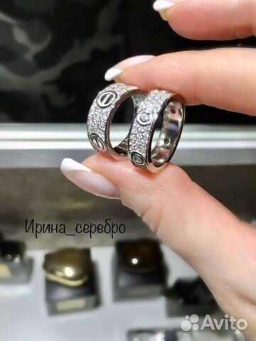 Кольцо Love серебро