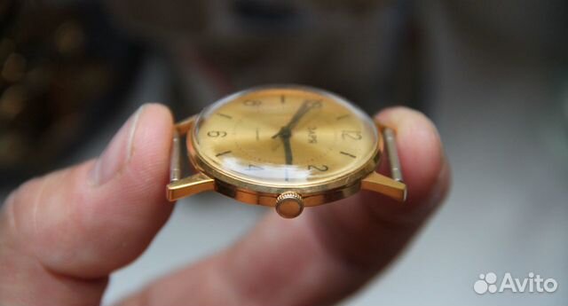 Часы механические заря Позолоченные AU12.5+