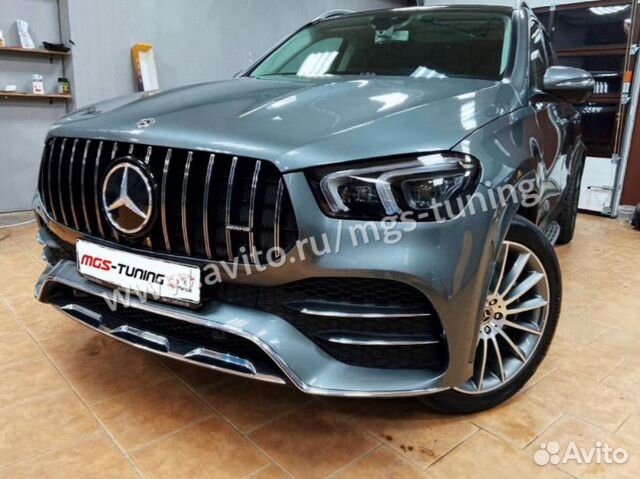 Решетка радиатора Mercedes GLE V167 GT хром + AMG Решетка радиатора Mercedes GLE V167 GT хром + AMG
