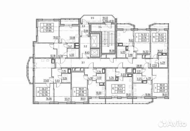 1-к квартира, 41.3 м², 7/19 эт.
