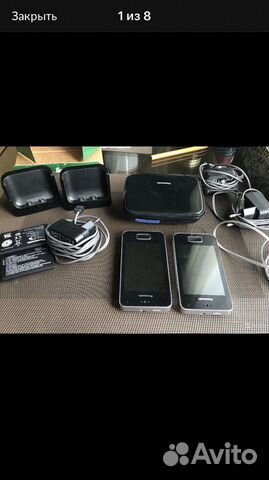 Телефон Panasonic 2 трубки и станция