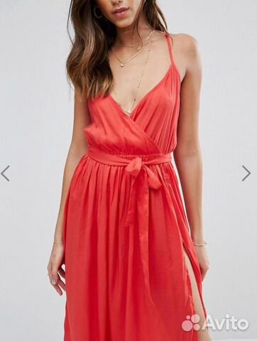 Пляжное платье ASOS, размер 44-46 красное и черное Пляжное платье ASOS, размер 44-46 красное и черное