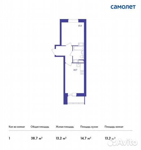 1-к квартира, 38.7 м², 24/25 эт. 1-к квартира, 38.7 м², 24/25 эт.