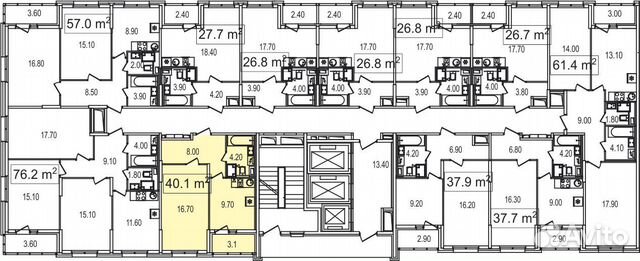 1-к квартира, 40.1 м², 6/25 эт. 1-к квартира, 40.1 м², 6/25 эт.