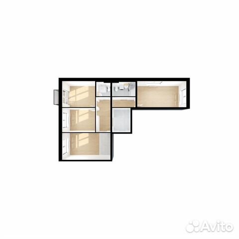 3-к квартира, 86.7 м², 4/14 эт. 3-к квартира, 86.7 м², 4/14 эт.