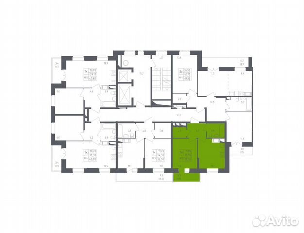 1-к квартира, 33.3 м², 15/17 эт. 1-к квартира, 33.3 м², 15/17 эт.