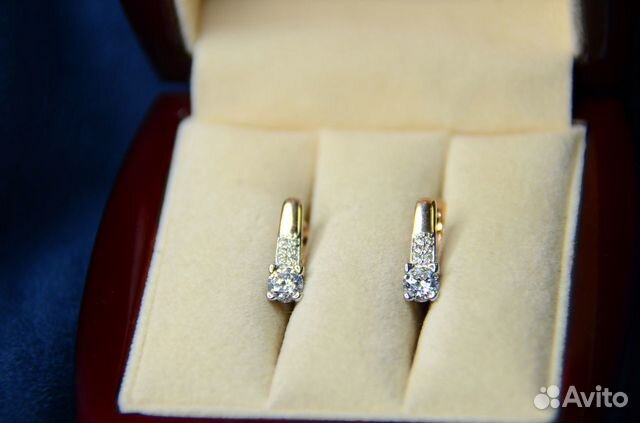 Золотые серьги с Swarovski. Новые Золотые серьги с Swarovski. Новые