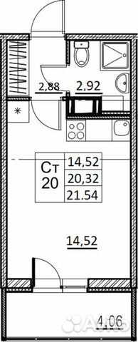 Студия, 20.3 м², 9/18 эт.