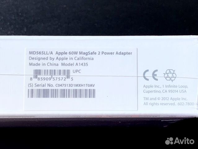 Новый блок питания Apple MacBook 60W MagSafe 2