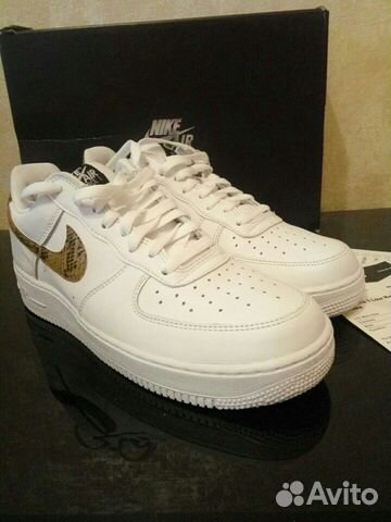 Кроссовки nike AIR force1 ivory snake