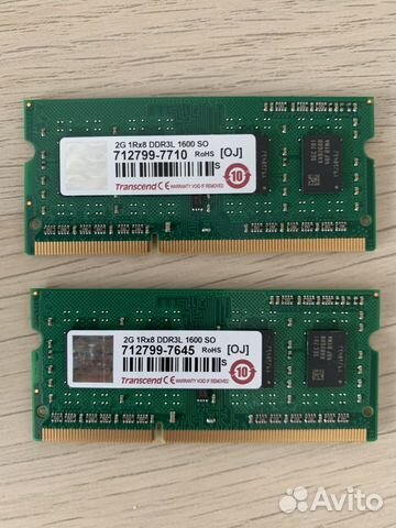 Оперативная память Transcend 2G 1Rx8 DDR3L 1600 SO