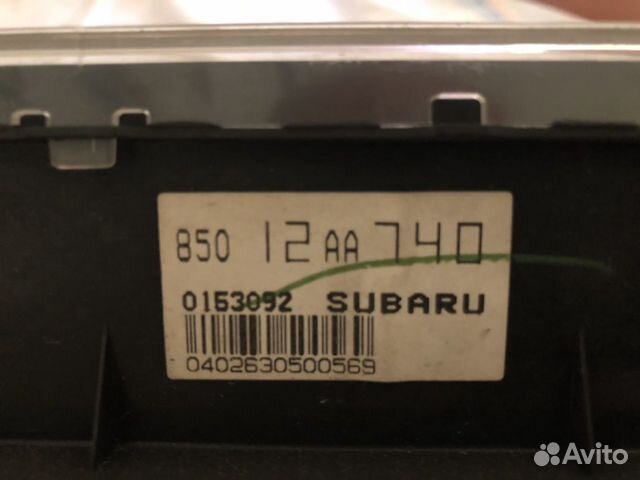 Панель приборов Subaru Legasi I