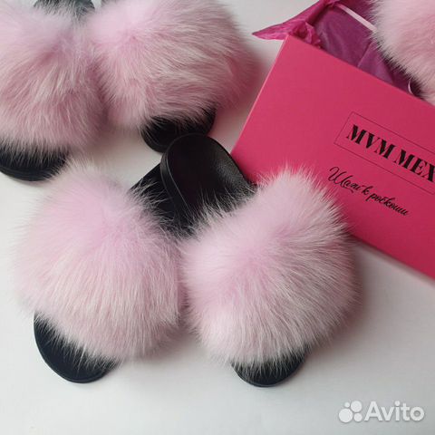 Меховые шлепанцы Меховые шлепанцы