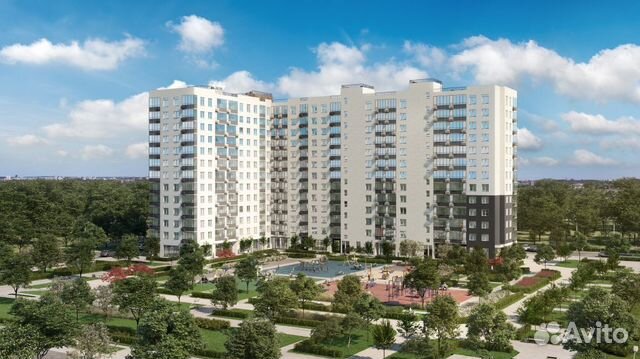 2-к квартира, 53.5 м², 3/13 эт.
