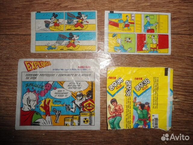 Вкладыши - Этикетки от жвачки - Donald и др