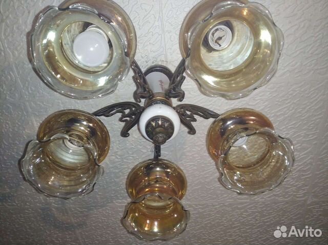 Бронзовая люстра СССР