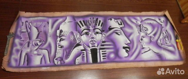 Картина на папирусе светящаяся 180х60