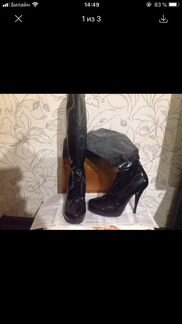 Сапоги лакированные