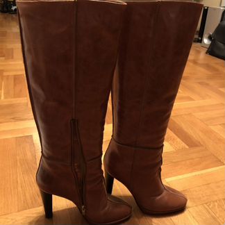 Сапоги демисезонные 39р б/у кожаные