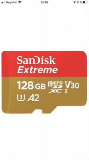 Карта памяти microSD Sandisk Extreme 128Gb