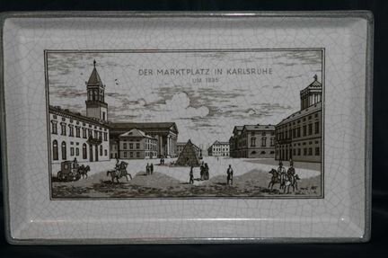 Две керамические платы картины Германия Karlsruhe