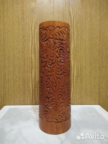 Ваза резная для икебан. Ручная работа по дереву