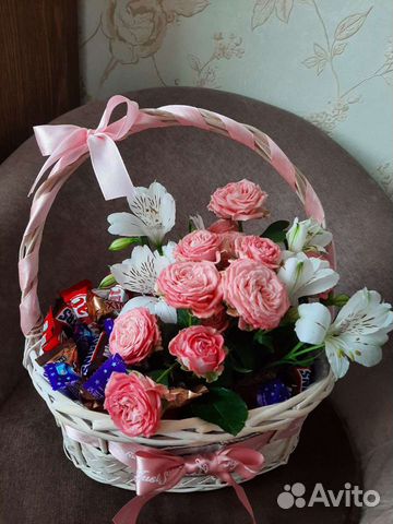 Корзина,цветы,подарок