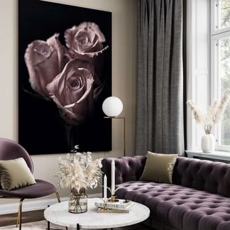 Картина маслом розовые Розы для декора