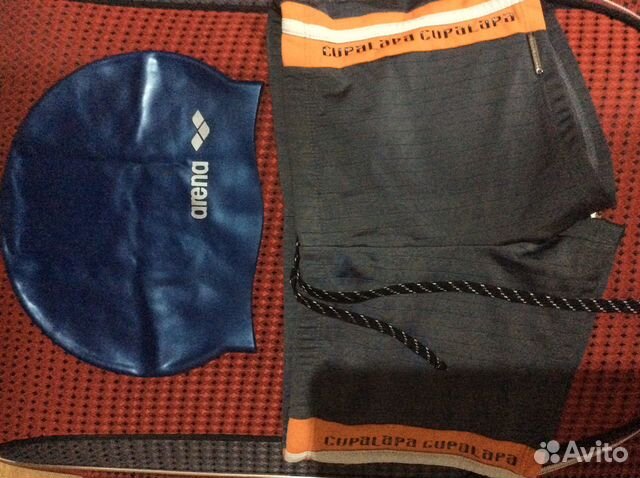 Плавки и шапочка для плавания на 6-7 лет