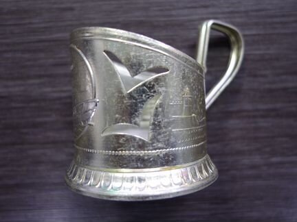 Подстаканник СССР, жестяная винтажная банка от коф