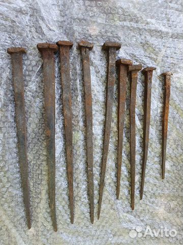Кованые гвозди старинные 19 век