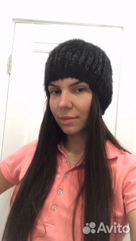 Шапка вязаная норка