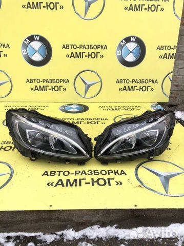 Mercedes W205 C205 C-class Комплект фар 1 линза