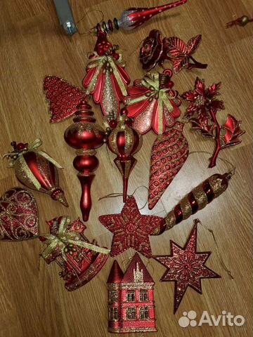 Набор ёлочных украшений 18 шт. В отличном состояни